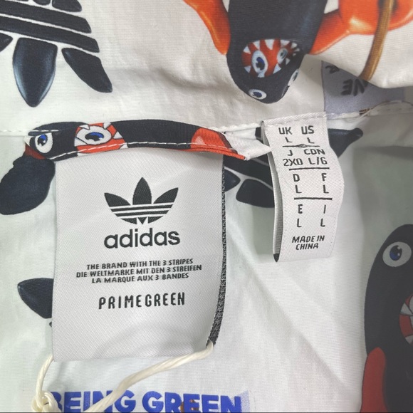 New Adidas Philip Colbert  Button Down White Size L HA4702 Save The Lobster - Picture 3 of 6